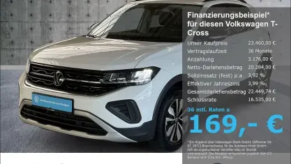 Gebraucht VW T-Cross Goal 116 PS (85 kW) 2025 Weiß SUV