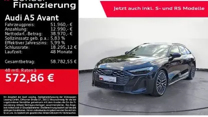 Gebraucht Audi A5 S-Line 204 PS (150 kW) 2025 Mythosschwarz metallic Kombi