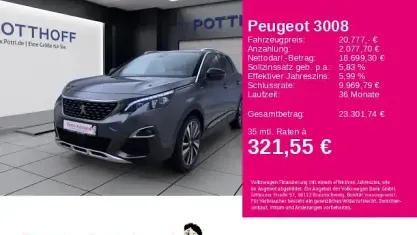 Gebraucht Peugeot 3008 GT 300 PS (220 kW) 2020 Grau SUV