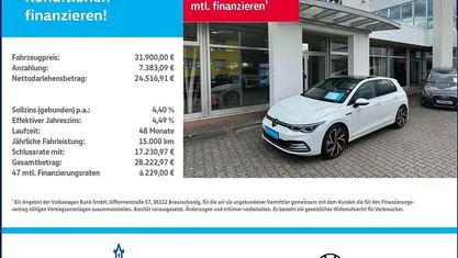 Pure white Gebraucht 2024 VW Golf VIII Style Limousine | 31.900 € (Fairer Preis)