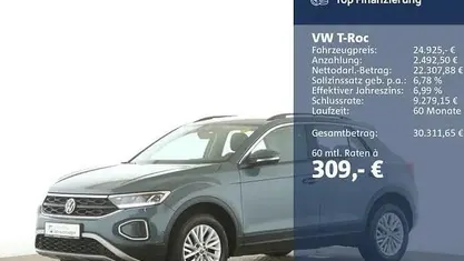 Usata VW T-Roc Life 150 CV (110 kW) 2023 Blu SUV