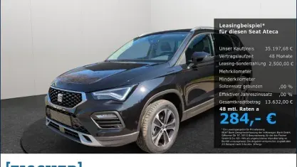 Neu Seat Ateca Style 150 PS (110 kW) 2026 Magic schwarz SUV