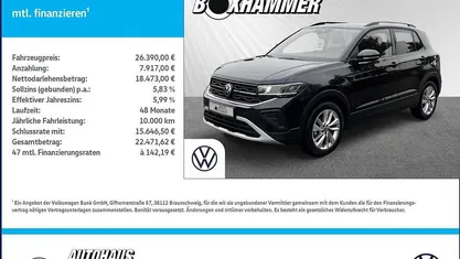 Schwarz Gebraucht 2025 VW T-Cross Life SUV | 26.390 € (Fairer Preis)