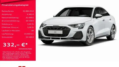 Brugt Audi A3 Business 150 HK (110 kW) 2025 Hvid Sedan