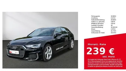 Mythosschwarz metallic Gebraucht 2023 Audi A6 S-Line Kombi | 33.980 € (Superpreis)