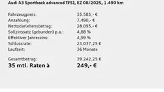 Progressivrot metallic Gebraucht 2025 Audi A3 Advanced Plus Limousine | 35.585 € (Fairer Preis)