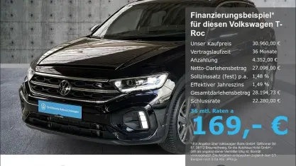 Gebraucht VW T-Roc Cabriolet R-line 150 PS (110 kW) 2025 Schwarz SUV