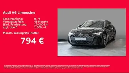 Neu Audi A6 Ambiente 299 PS (219 kW) 2026 Schwarz Limousine