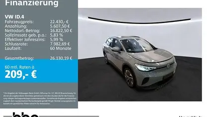 Gebraucht VW ID.4 Pure 125 kW (170 PS) 2022 Grau SUV