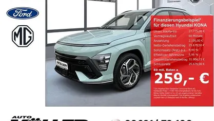 Gebraucht Hyundai Kona N Line 141 PS (103 kW) 2024 Sol (gruen SUV