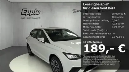 Weiß Gebraucht 2025 Seat Ibiza Style Limousine | 20.990 € (Fairer Preis)