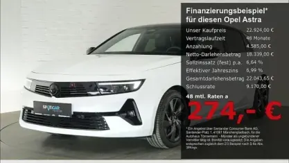Gebraucht Opel Astra S 145 PS (106 kW) 2024 Arktis weiß Kleinwagen
