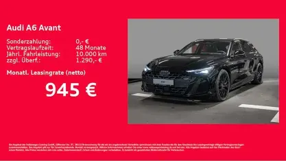Ny Audi A6 Ambiente 367 HK (269 kW) 2026 Sort Stationcar