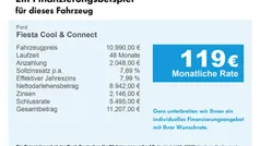 Weiß Gebraucht 2019 Ford Fiesta Cool & Connect Kleinwagen | 10.990 € (Fairer Preis)