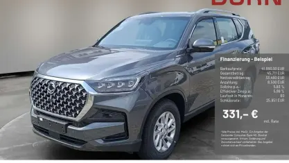 Neu KGM Rexton 201 PS (147 kW) 2025 Grau SUV