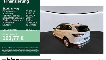 Weiß Gebraucht 2022 Skoda Enyaq iV SUV | 26.930 € (Fairer Preis)