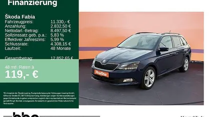Gebraucht Skoda Fabia Joy 90 PS (66 kW) 2017 Blau Kombi