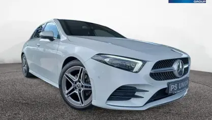 Brugt Mercedes A200 AMG line 163 HK (119 kW) 2019 Hvid Sedan