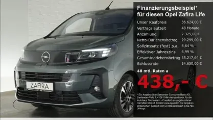 Neu Opel Zafira Life Edition 179 PS (131 kW) 2026 Gruen Van / Kleinbus