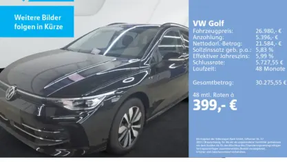 Second-hand VW Golf VIII Goal 150 CP (110 kW) 2025 Negru Hatchback