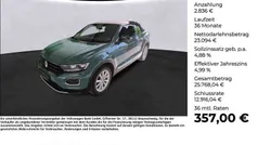 Cactus green Gebraucht 2021 VW T-Roc Cabriolet Style Cabrio | 25.930 € (Fairer Preis)