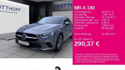 Gebraucht Mercedes A180 136 PS (100 kW) 2019 Grau Limousine