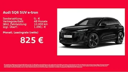 Ny Audi SQ6 e-tron Ambiente 380 kW (517 HK) 2026 Sort SUV