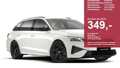 Neu Skoda Octavia SportLine 204 PS (150 kW) 2026 Weiß Kombi