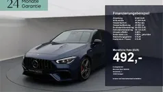 Denimblau (metallic) Gebraucht 2021 Mercedes CLA45 AMG Night Kombi | 40.980 € (Superpreis)