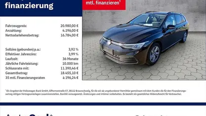 Schwarz Gebraucht 2022 VW Golf VIII Life Kombi | 20.980 € (Guter Preis)