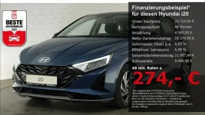 Nuova Hyundai i20 Trend 101 CV (74 kW) 2025 Blu Utilitaria