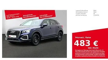 Gebraucht Audi Q2 Advanced Plus 150 PS (110 kW) 2025 Navarrablau metallic SUV
