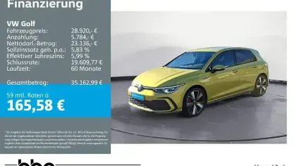Occasion VW Golf VIII GTD 200 ch (147 kW) 2023 Jaune Berline
