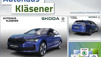 Neu Skoda Superb SportLine 204 PS (150 kW) 2026 Blau Kombi