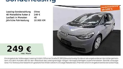 Mondsteingrau schwarz Gebraucht 2022 VW ID.3 Pro Kleinwagen | 21.801 € (Superpreis)