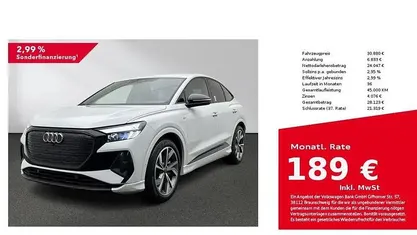 Weiß Gebraucht 2022 Audi Q4 Sportback e-tron S-Line SUV | 30.880 € (Fairer Preis)