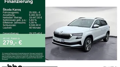 Gebraucht Skoda Karoq Ambition 116 PS (85 kW) 2023 Moonweiss metallic SUV
