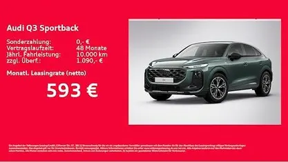 Neu Audi Q3 Sportback Ambiente 150 PS (110 kW) 2026 Grün SUV