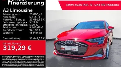Gebraucht Audi A3 Advanced Plus 150 PS (110 kW) 2025 Progressivrot metallic Limousine