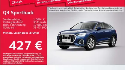 Navarrablau metallic Gebraucht 2025 Audi Q3 S-Line SUV | 42.872 € (Fairer Preis)