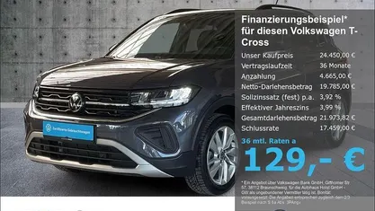 Gebraucht VW T-Cross Goal 116 PS (85 kW) 2025 Grau SUV