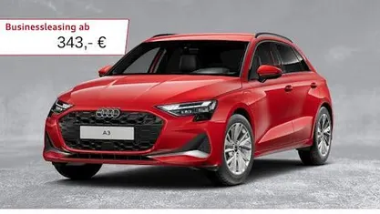 Begagnad Audi A3 Advanced 204 HK (150 kW) 2025 Röd Sedan