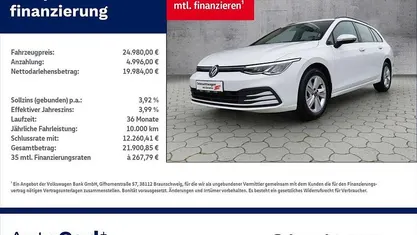 Pure white Gebraucht 2022 VW Golf VIII Life Kombi | 24.980 € (Fairer Preis)