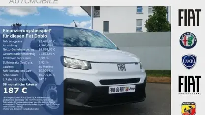 Nowe Fiat Doblò 102 KM (75 kW) 2025 Biały Minivan
