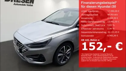 Używany Hyundai i30 Edition 30+ 120 KM (88 kW) 2022 Srebrny Sedan/Limuzyna
