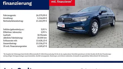 Aquamarinblau metallic Gebraucht 2023 VW Passat Business Kombi | 26.580 € (Fairer Preis)