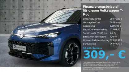Neu VW T-Roc R-line 150 PS (110 kW) 2025 Blau SUV