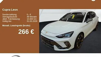 Glacial weiß metallic (metallic) Gebraucht 2025 Cupra Leon Limousine | 29.980 € (Guter Preis)