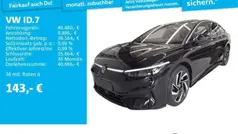 Grenadillschwarz metallic Gebraucht 2024 VW ID.7 Pro Limousine | 49.480 € (Fairer Preis)