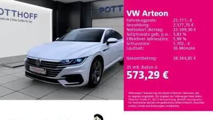 Gebraucht VW Arteon R-line 190 PS (139 kW) 2019 Weiß Kleinwagen